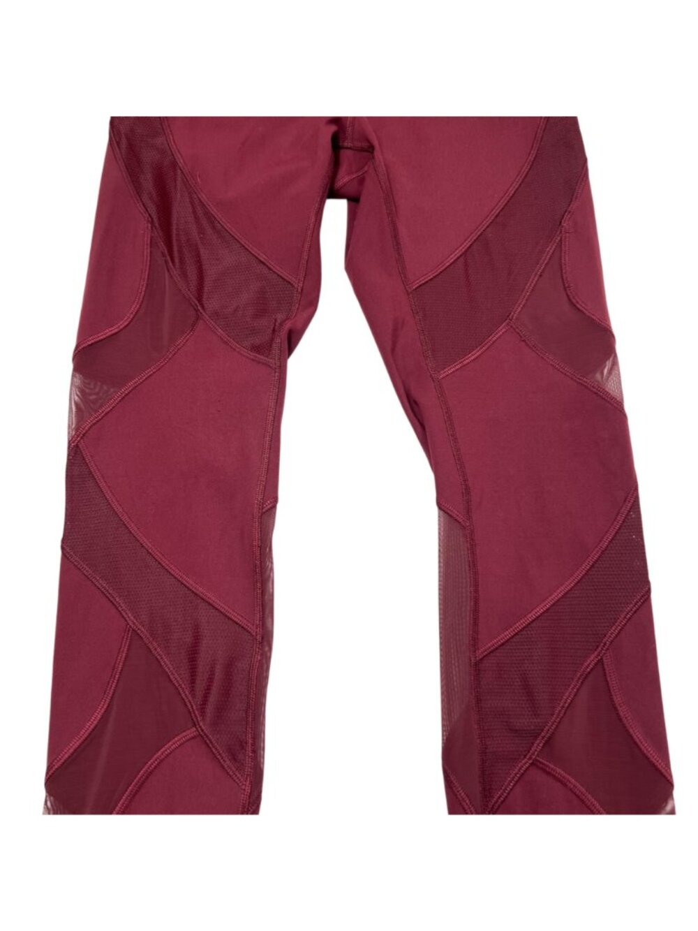 Lululemon Wunder Under High Rise Tight 28" Mesh Inset Tight Garnet Size 6 - Picture 3 of 6